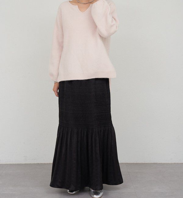 「ファーウールキーネックニット」|ニット・セーター|