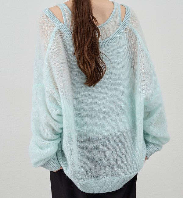  「レイヤードシアーニット」|ニット・セーター|