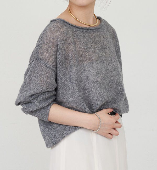  「《インフルエンサー@kanako_ikiコラボ》シアーウールプルオーバー」|ニット・セーター|