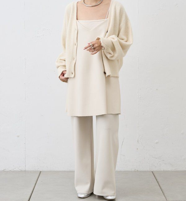  「《レイヤードにも◎》レザーチュニックキャミ」|シャツ・ブラウス|