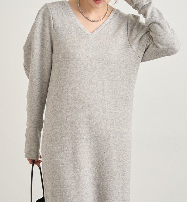  「パフスリーブスウェットワンピース」|ワンピース|