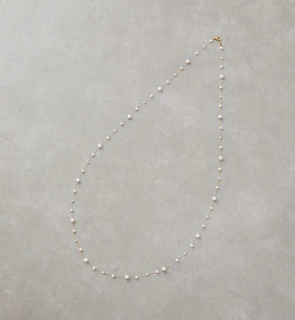  「パールロングチェーンネックレス」|ネックレス|