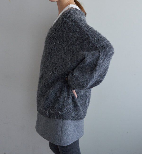  「【着映えニット】シャギーＶネックプルオーバー」|ニット・セーター|