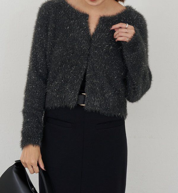  「ラメシャギーニットカーデ」|カーディガン|