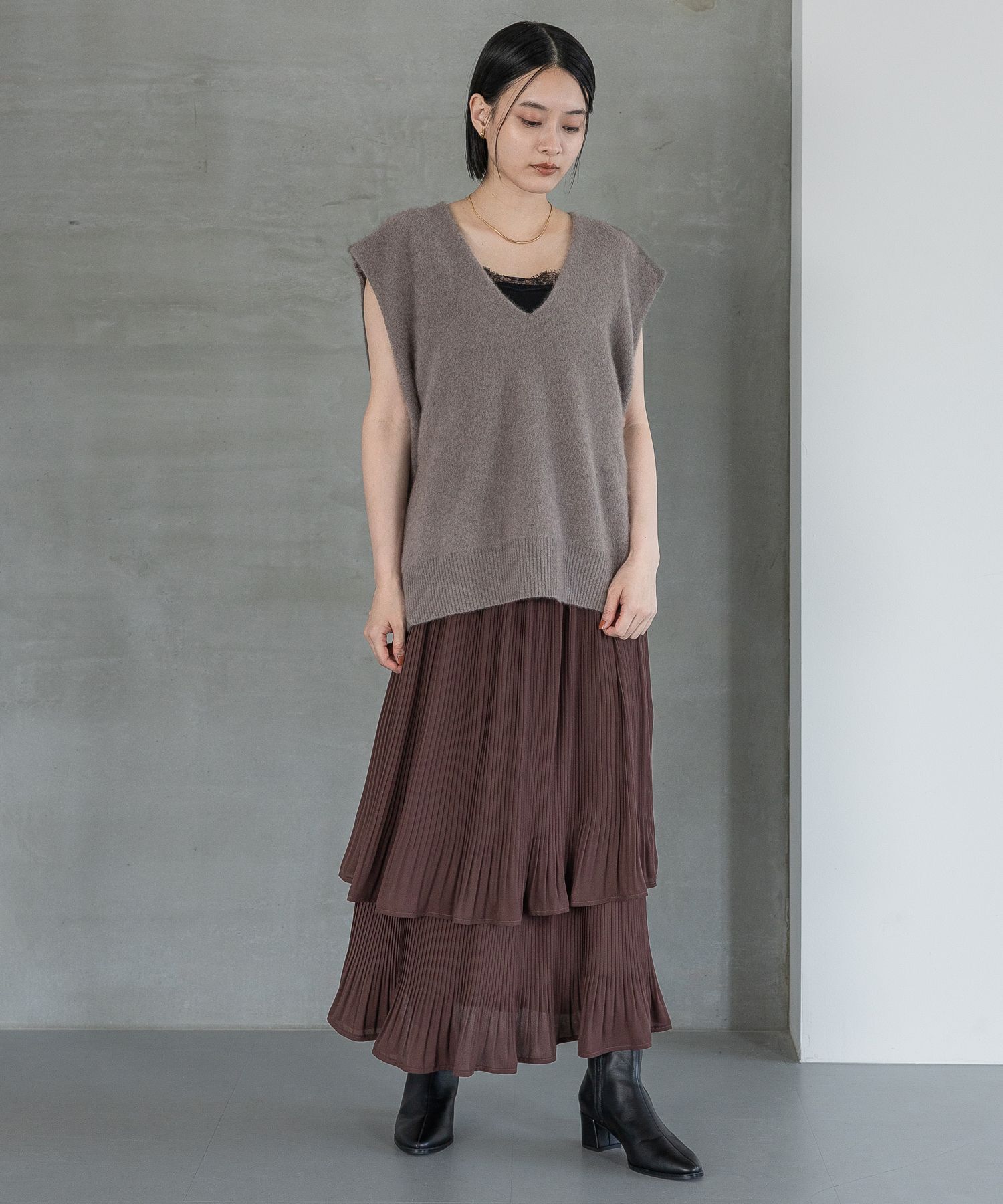 A part by 「ホソプリーツティアードスカート」|スカート|
