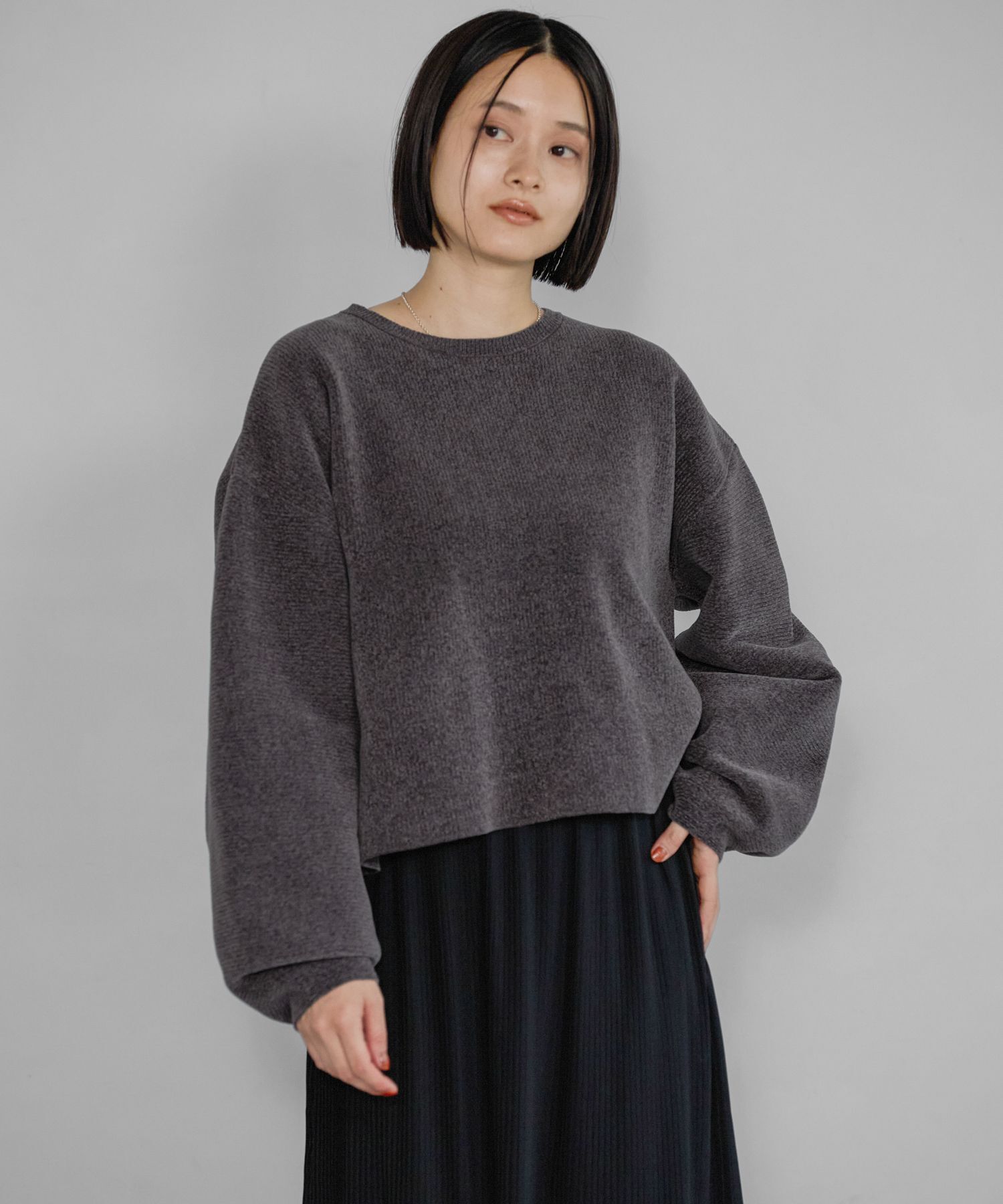 A part by 「モールプルオーバー_長袖」|ニット・セーター|グレー
