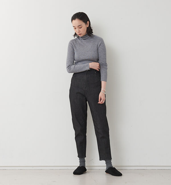 collex「ピュアウールリブタートルニット」|ニット・セーター|