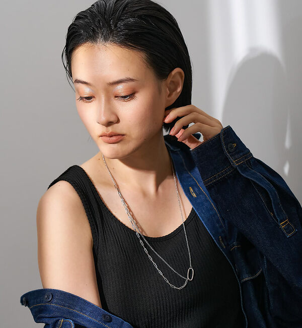 collex「【dignif】【金属アレルギー対応】ミックスチェーンポイントネックレス」|ネックレス|