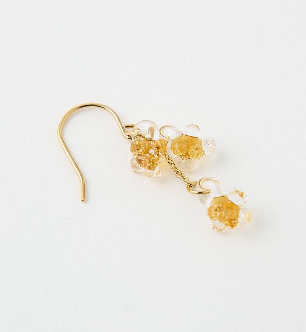 collex「【HARIO Lampwork Factory】ピアス ひとふさのミモザ」|ピアス|