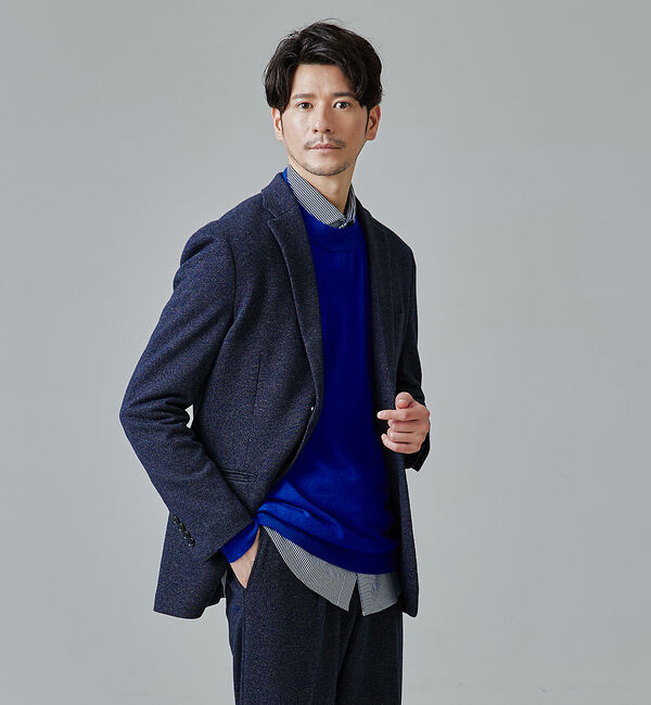 ABAHOUSE「【セットアップ対応/FLEX JACKET】ムリネ ジャージ ツイル ジャケット」|テーラードジャケット|