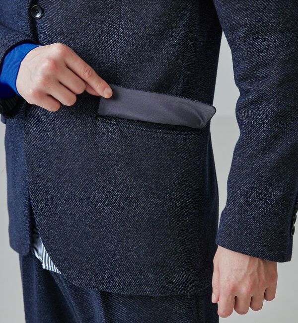 ABAHOUSE「【セットアップ対応/FLEX JACKET】ムリネ ジャージ ツイル ジャケット」|テーラードジャケット|