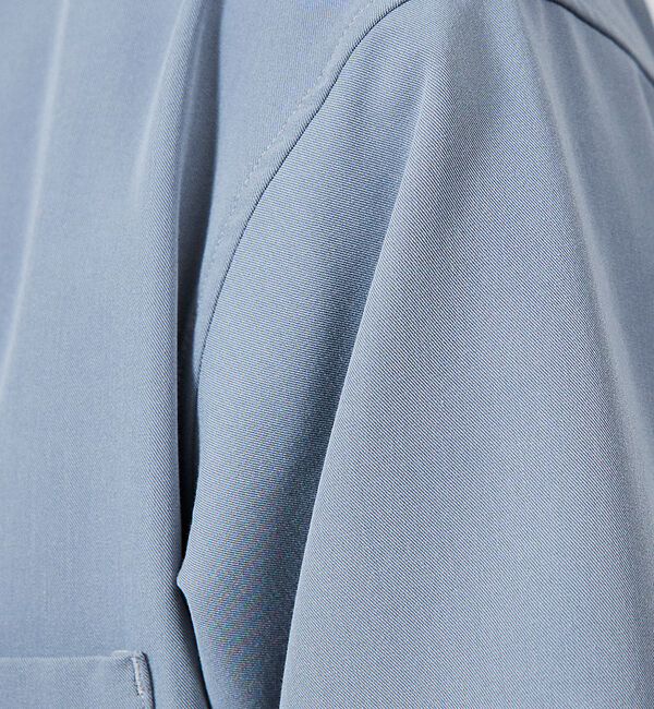 ABAHOUSE「【変形襟】定番/シャンブレーツイル カラーレス シャツ / バンドカラーシャツ」|シャツ・ブラウス|