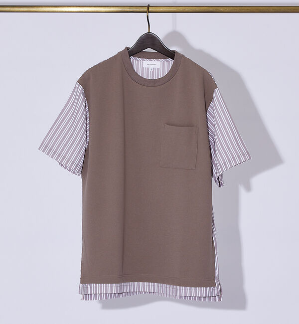 ABAHOUSE「【ポンチ&times;フハク】コンビTシャツ」|Tシャツ・カットソー|グレージュ