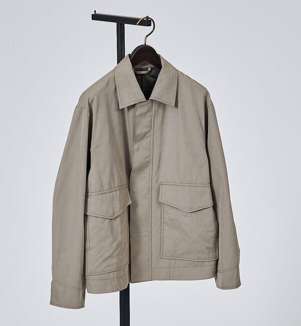 ABAHOUSE「【撥水】パウダーピーチ ウェザーブルゾン/ A-2型」|ブルゾン・スタジャン|グレージュ