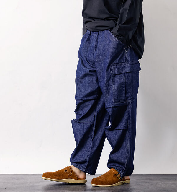 ABAHOUSE「【Lee/リー】フリーサイズ リラックスワイドカーゴパンツ FLeeasy CA」|カーゴ|