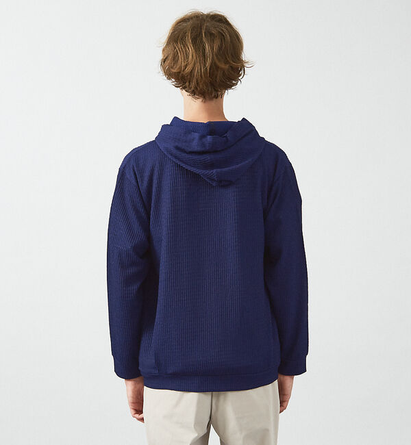 ABAHOUSE「ブロック柄メッシュ　ダブル ジップパーカー / シアーストレッチ」|パーカー|