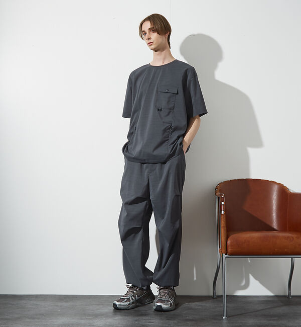 ABAHOUSE「【セットアップ対応】 ウーブン ドライ フハクTシャツ / クルーネック」|Tシャツ・カットソー|