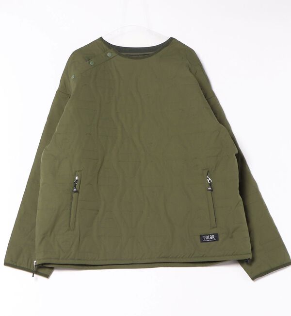 ABAHOUSE「【POLER/ポーラー】CYCLOPS QUILTED CREW/キルティング/」|アウトドア|カーキ