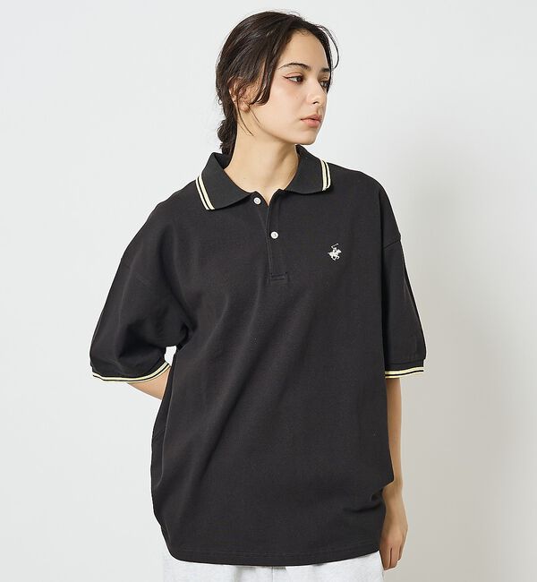 ABAHOUSE「【BEVERLY HILLS POLO CLUB/ビバリーヒルズポロクラブ】ブラ」|ポロシャツ|ブラック