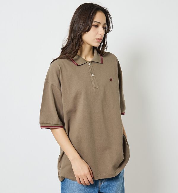 ABAHOUSE「【BEVERLY HILLS POLO CLUB/ビバリーヒルズポロクラブ】ブラ」|ポロシャツ|カーキ