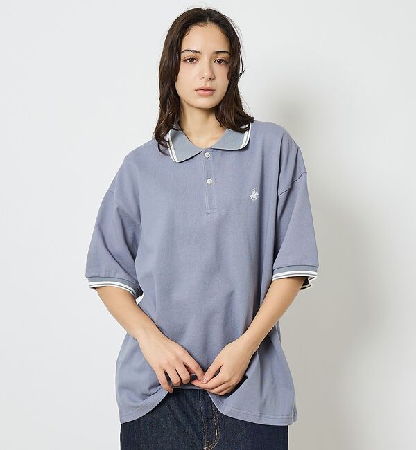 ABAHOUSE「【BEVERLY HILLS POLO CLUB/ビバリーヒルズポロクラブ】ブラ」|ポロシャツ|サックスブルー