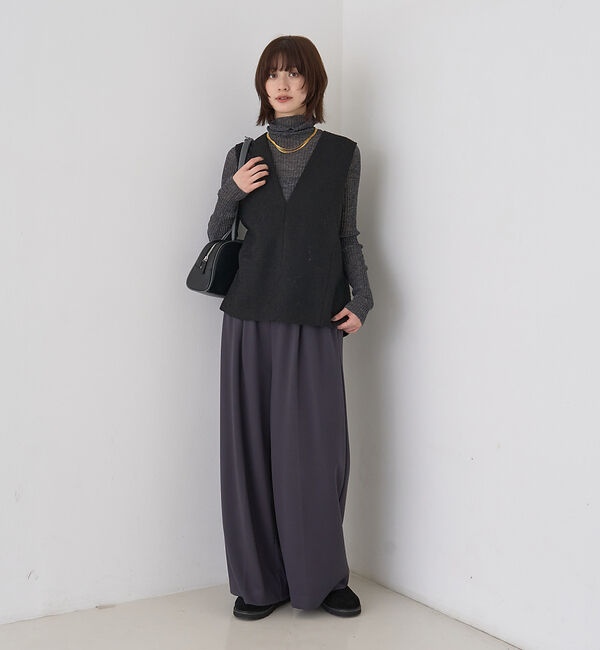 Rouge vif「シアータートルネックリブニット」|ニット・セーター|