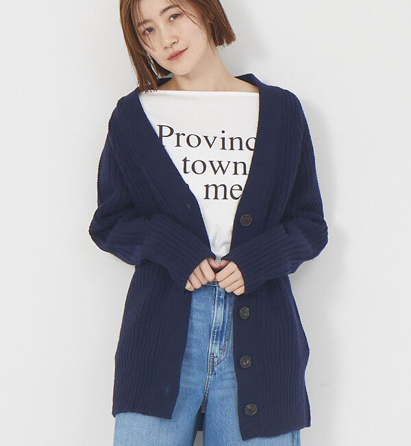 Rouge vif「マチ付ボートロゴロンTee」|Tシャツ・カットソー|チャコールグレー