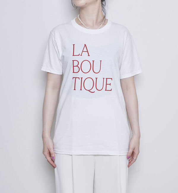 Rouge vif「前後ロゴコンパクトT」|Tシャツ・カットソー|