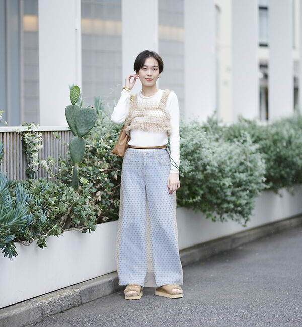 Rouge vif「シルク混ワイドリブプルオーバーニット」|ニット・セーター|