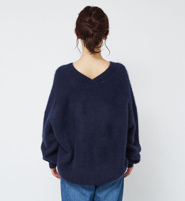 Rouge vif「フォックスウールVネックラウンドヘムニットプルオーバー」|ニット・セーター|