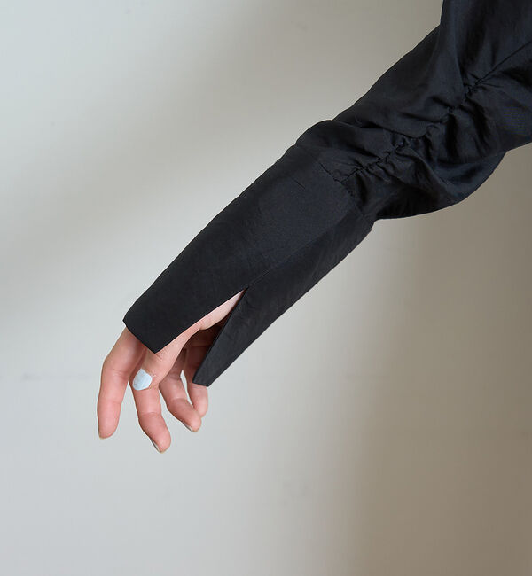 Rouge vif「クルーネック袖ギャザーシアーブラウス」|シャツ・ブラウス|