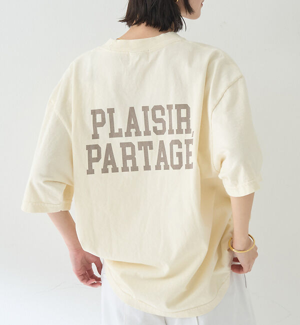 Rouge vif「ピグメントダイカジュアルロゴBIG Tシャツ」|Tシャツ・カットソー|クリーム