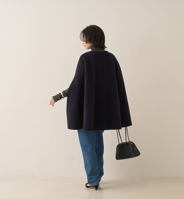 Rouge vif「【ウールSuper110&rsquo;s】リバーマントコート」|ノーカラーコート|