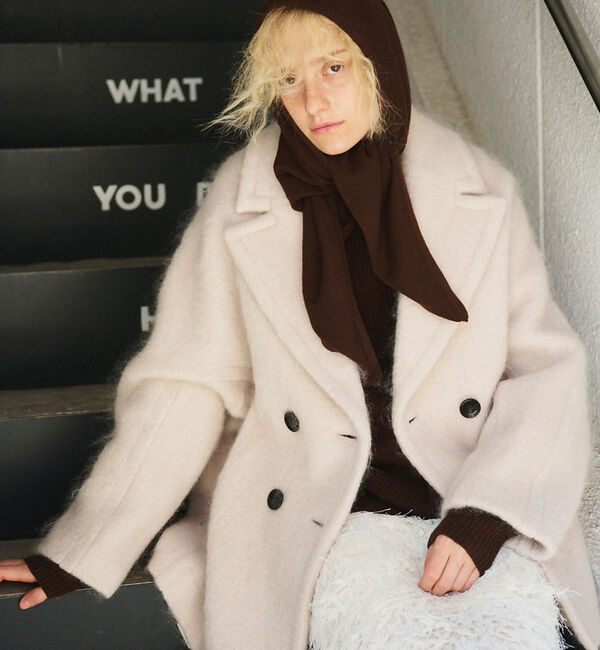 Rouge vif「【ストールセット】ポケット付片畦ニットプルオーバー」|ニット・セーター|