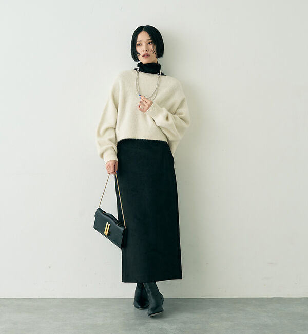 Rouge vif「フェイクスウェードストレッチタイトスカート/ナロースカート」|スカート|