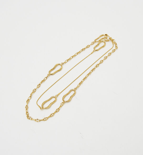 qualite「【ADER.bijoux】ダブルチェーンレイヤーネックレス」|ネックレス|