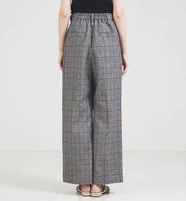 qualite「【セットアップ対応】リネングレンチェックパンツ」|その他|