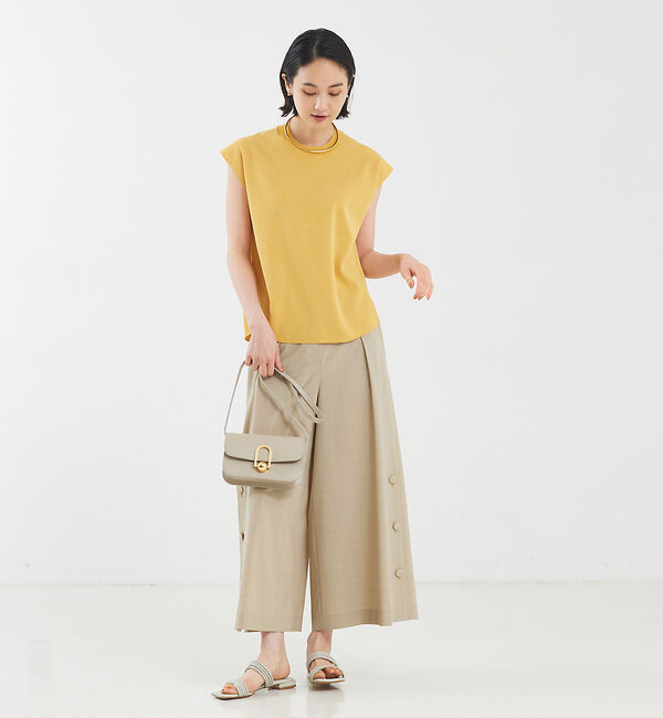 qualite「サイドボタンクロップドパンツ」|その他|