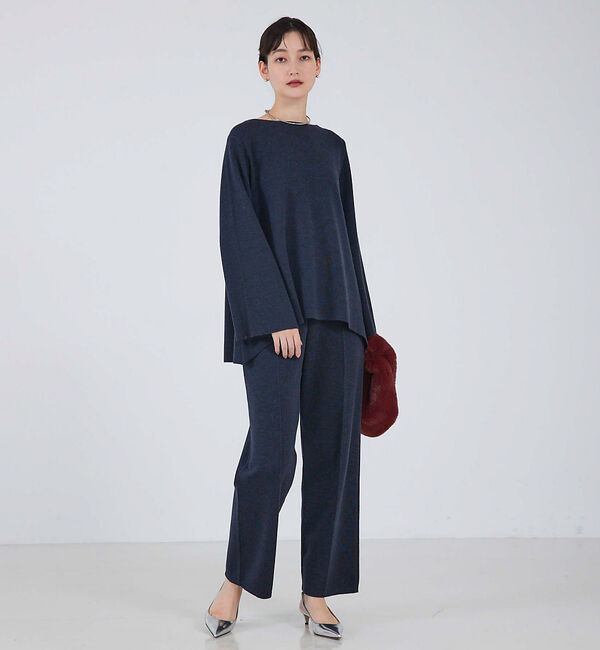 qualite「【セットアップ対応】ドレープハイゲージニット」|ニット・セーター|