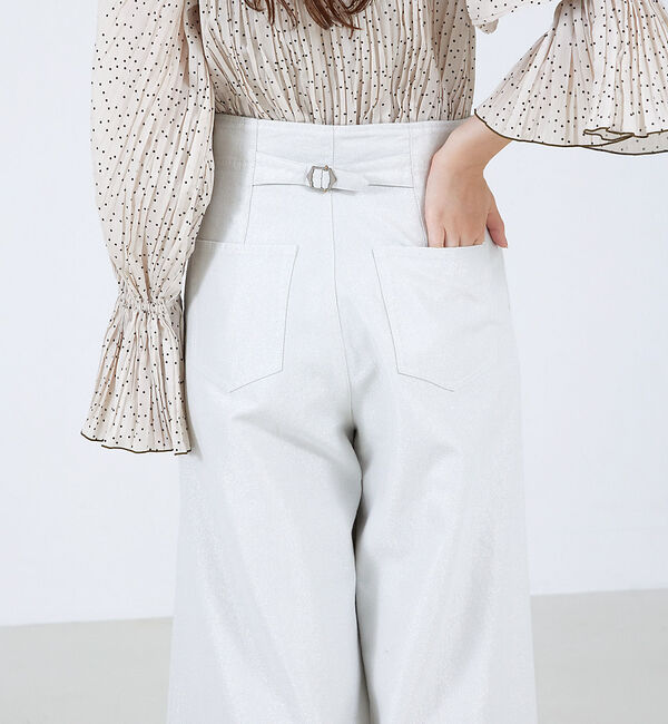 qualite「ワイドフレアーラメデニム」|デニム|