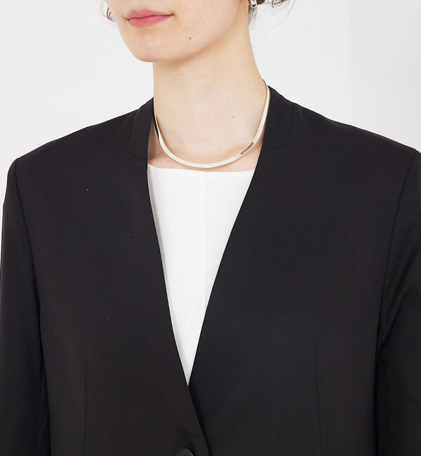 qualite「【Oggi・CLASSY掲載】袖コンシールあきJK」|ノーカラージャケット|