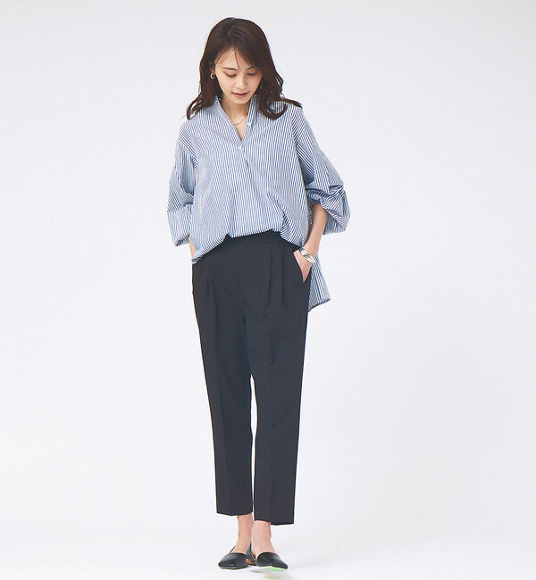 abahouse mavie「【感嘆】ドライタッチ・タックテーパードパンツ」|その他|