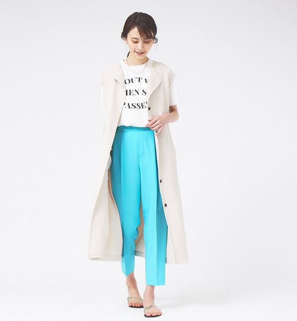 abahouse mavie「【感嘆】ドライタッチ・タックテーパードパンツ」|その他|