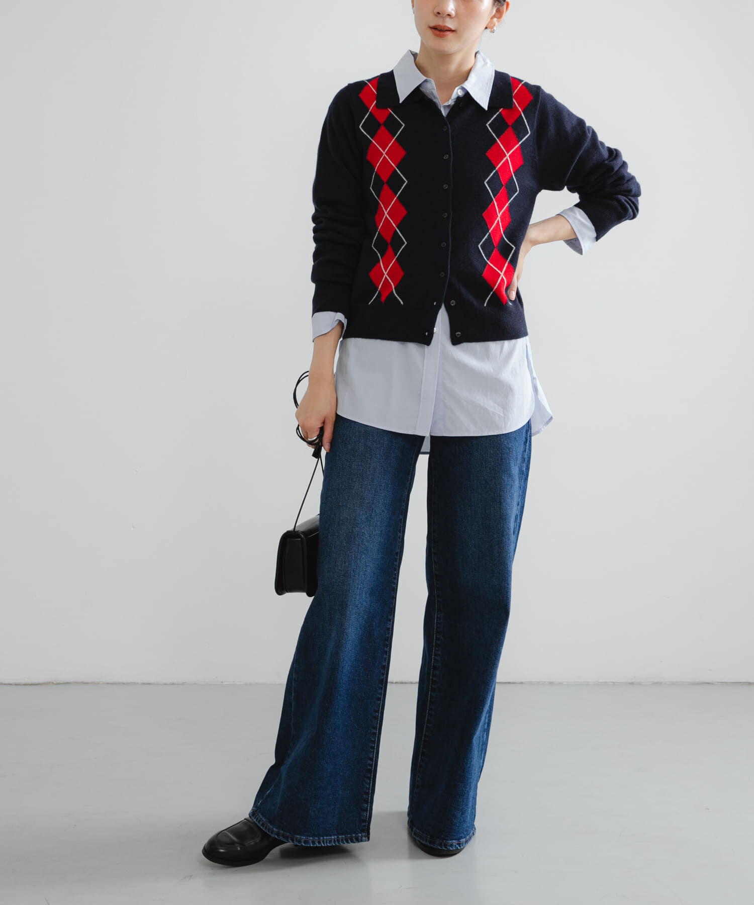 URBAN RESEARCH「アーガイルシャツカラーカーディガン」|ニット・セーター|