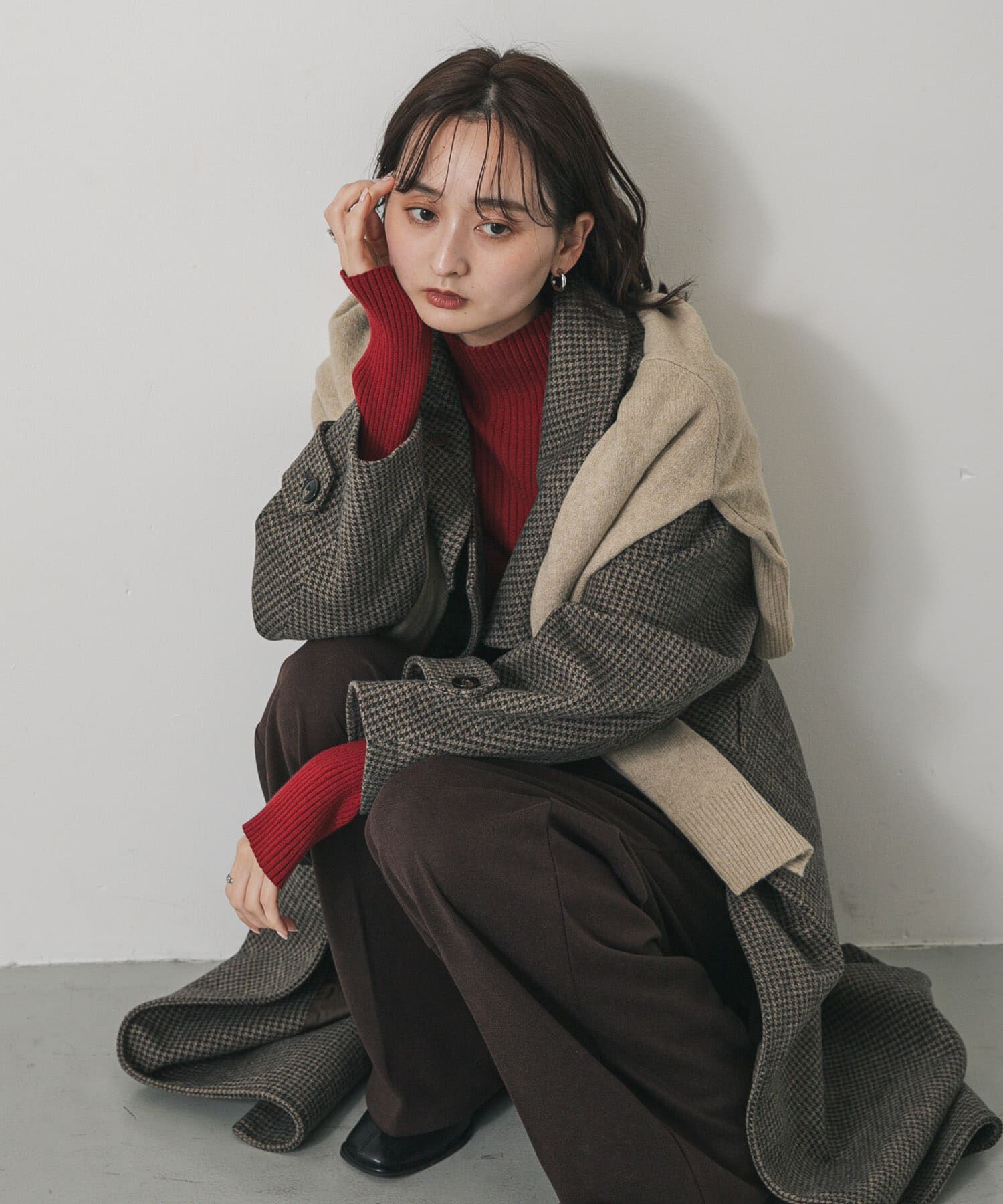 SENSE OF PLACE by URBAN RESEARCH「『一部WEB限定カラー』『毛玉防止』ストレッチリブハイネックセーター」|ニット・セーター|レッド