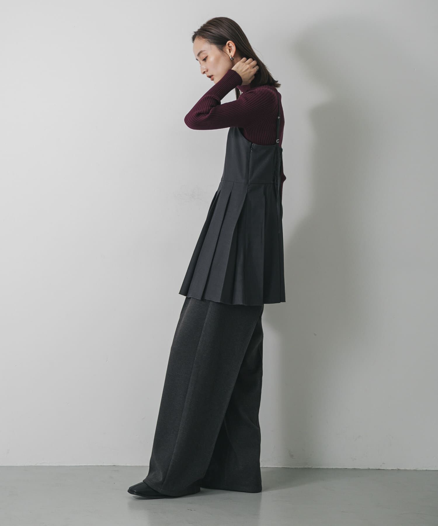 SENSE OF PLACE by URBAN RESEARCH「『一部WEB限定カラー』『毛玉防止』ストレッチリブハイネックセーター」|ニット・セーター|ボルドー