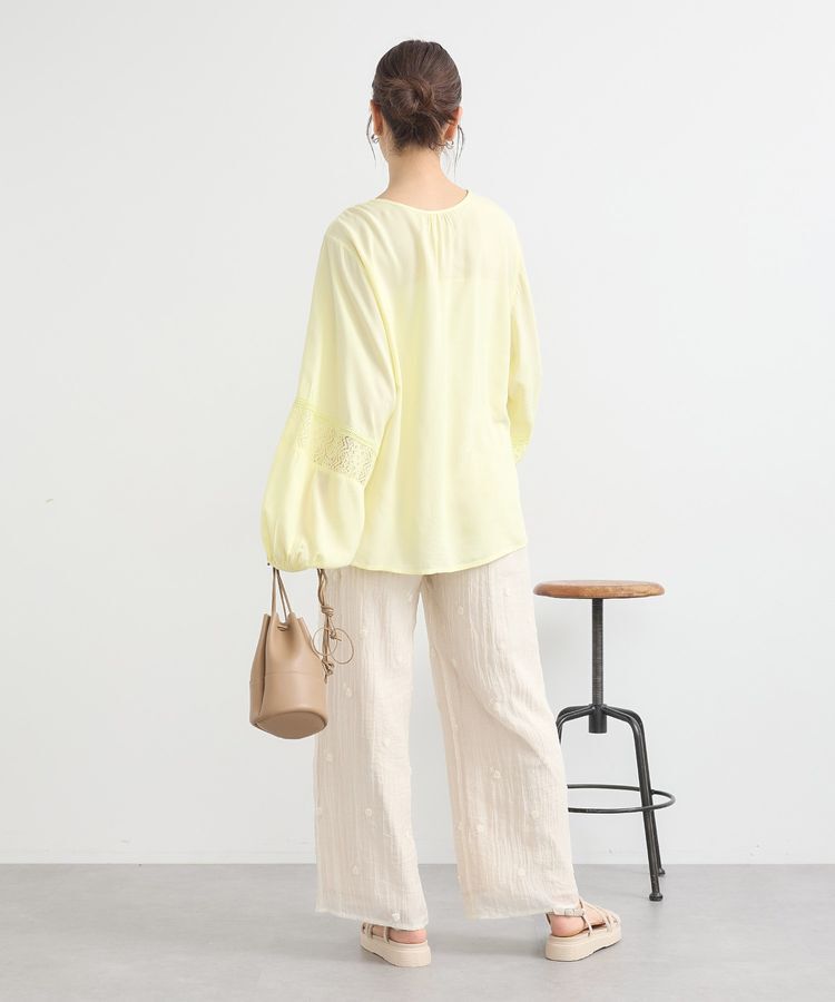 earth music&ecology「レーヨンレースデザインシャツ」|シャツ・ブラウス|