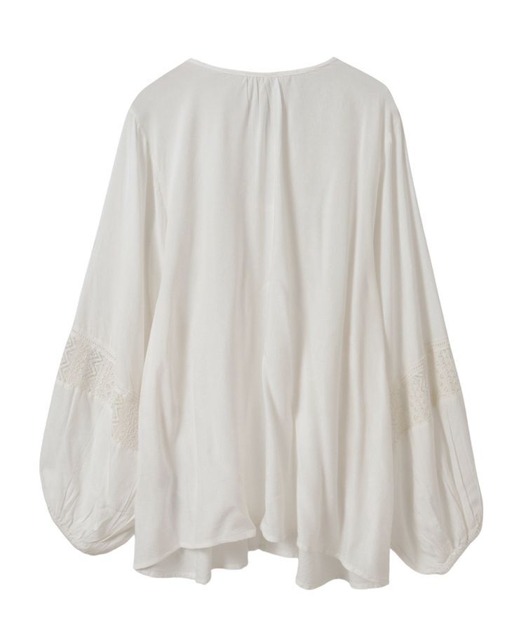 earth music&ecology「レーヨンレースデザインシャツ」|シャツ・ブラウス|