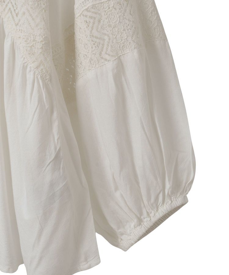 earth music&ecology「レーヨンレースデザインシャツ」|シャツ・ブラウス|