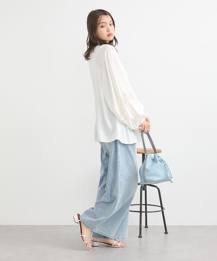 earth music&ecology「レーヨンレースデザインシャツ」|シャツ・ブラウス|